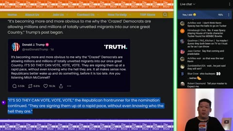 Trurnp Warns Mlgrants Are Being Registered To V0te The NPC Show