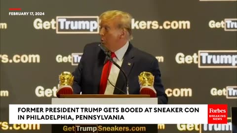 'A Lot Of Emotion'- Trump Reacts To Booing At Sneaker Con In Philadelphia