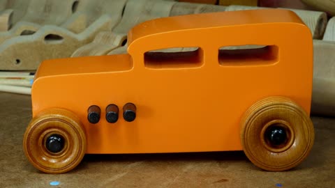 Handmade Wooden Toy Car Hot Rod 1932 Ford Sedan