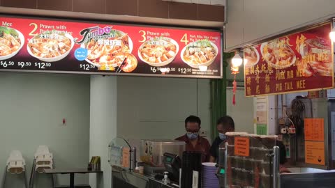 Famous Beach Road Dry&Soap Prawn Noodles in East CoastSingapore food