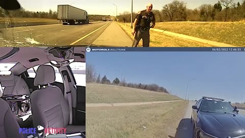 Oklahoma State Trooper Stays Calm While Being Shot At During High Speed Chase