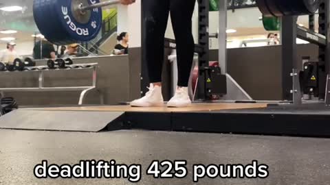 deadlifting 425 pounds is cool