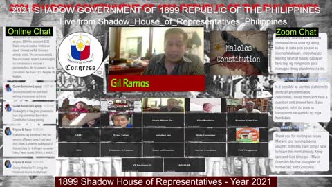 SEPT. 4, 2021 - PLENARY SESSION OF 1899 SHADOW HOUSE OF REPRESENTATIVES OF THE PHILIPPINES