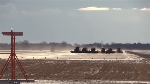 Magnificent Time Lapse Video of Snow Removal On An Airport Runway.