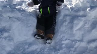 Ambitious Toddlers snow jump