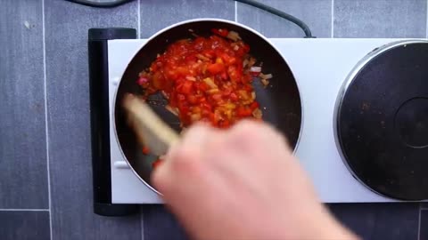 Tunisian Tomatoes Egg Dish (Shakshuka) & Tuna Quesadilla