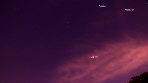 A Lone Cloud Visits on a Starry Night