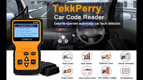 Review: OM123 Vehicle Car Fault Code Reader - TekkPerry Mini Portable LCD OBDMATE OBDII OBD2 EO...