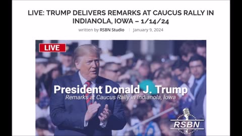 LIVE: Trump Delivers Remarks at Caucus Rally in Indianola, Iowa