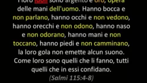 Alcuni esempi di idolatria nella chiesa massonica pagana romana DOCUMENTARIO Il termine indica in blocco le religioni pagane, che adorano un'immagine iconografica o idoli