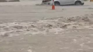 Heavy Floods In Al Shamkha Of Abu Dhabi, UAE