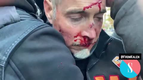 Biden Supporters BRUTALLY ASSAULT Senior Trump Supporter