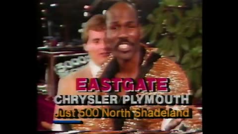 June 2, 1986 - Boxer Marvin Johnson Photobombs Vince Gainey Car Commercial
