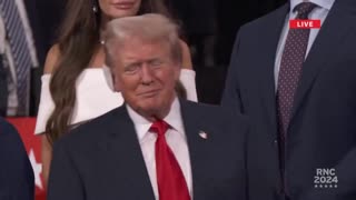 President Trump Appears at the RNC Convention (Ear Covered)