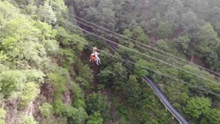 Fearless Fireman Saves Tourists Stuck Up 400ft Zip Line