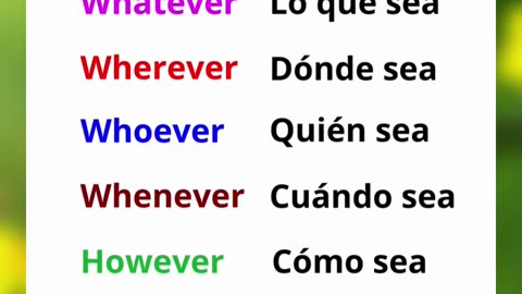 Spanish Word of the Day - Whatever, Whenever, or Whoever.Learn Spanish#shorts#spanishwords