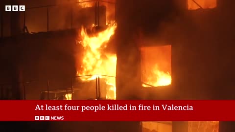 Valencia fire_ At least four dead after apartment blocks blaze in Spain _ BBC News