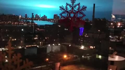 Strange Blue Light Illuminates the NYC Night