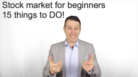 STOCK MARKET FOR BEGINNERS - 15 THINGS YOU SHOULD DO!