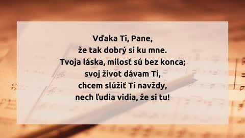 Vďaka Ti, Pane