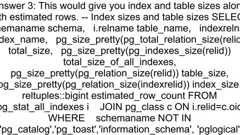 How to list all indexes of a table with their corresponding size in PostgreSQL