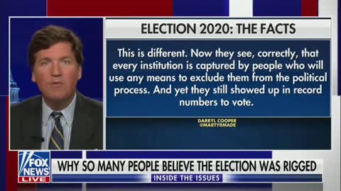 Tucker Explains Why Trump Supporters Feel Election Was Rigged