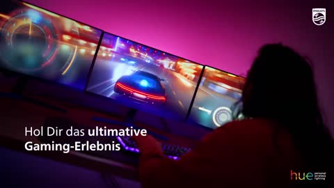 Philips Hue Play Gradient Lightstrip für drei Monitore