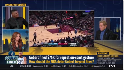 UNDISPUTED Skip Bayless reacts Gobert fined $75k for repeat on-court gesture