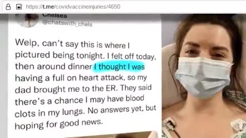 WOMAN GOT VAXXED AT GROCERY STORE & HOSPITALIZED BY HEART ATTACK & BLOOD CLOTS IN LUNGS