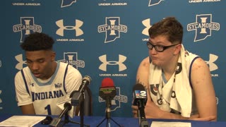 Indiana State vs. Illinois State Post-game Press Conference with #1 Julian Larry & #21 Robbie Avila