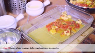 Receta Cocinarte: Lasagna de quesos maduros y vegetales
