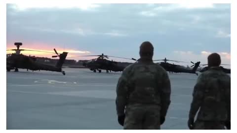 US AH64 Apache attack helicopters deployed To poland as response to war in ukraine