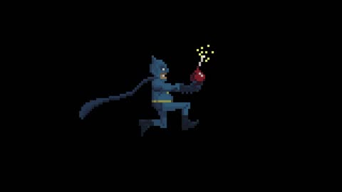 Batman Pixel Art & Song (Some days you just can't get rid of a bomb)