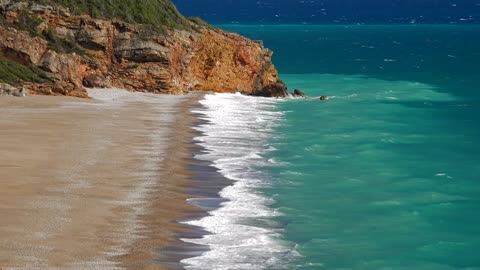 Beautiful deserted beach and a turquoise ocean