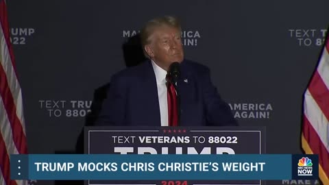 Trump mocks Christie's weight, eating habits