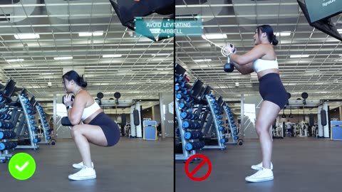 Goblet Squat - The Guide for Beginners- FEMALE GYM WORKOUT