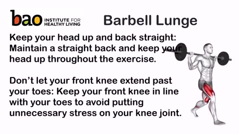 exercise Barbell Lunge