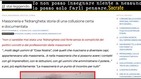 NDRANGHETA, MASSONERIA E STATO S.P.A