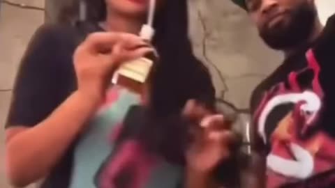 megan thee stallion sipping hennessey out a straw