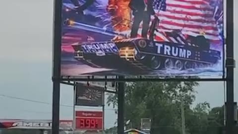 Someone hacked into a billboard