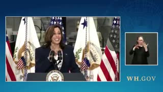 Kamala Laughs Out Loud to Her Own Joke - Nobody Joins Her