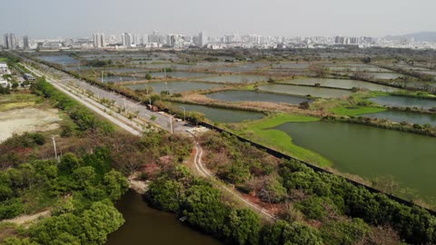 Yuanzhonggang Wetland Park 援中港濕地公園 🇹🇼 (2019-02) {aerial}