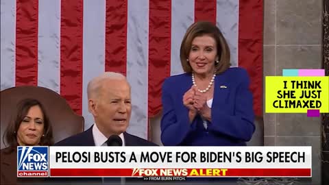 Pelosi gives biden a hand job