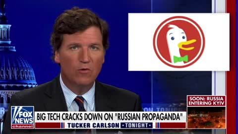 Tucker Carlson slams DuckDuckGo for down-ranking sites associated with "Russian disinformation."