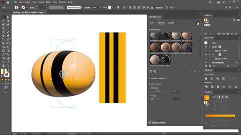 illustrator design 3d little bee 1