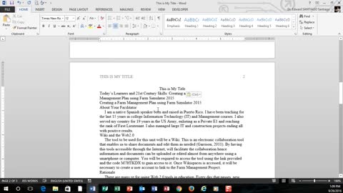 Microsoft Word Tutorial - Adding Text to an APA Document