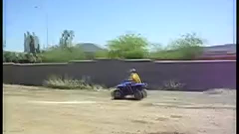 Riding the quad backwards