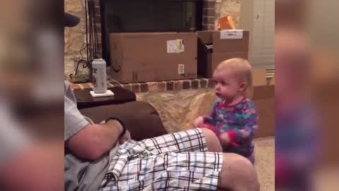 This Toddler Has Had Enough Of Dad's Game With The Maracas