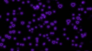 021. Fly Up💜Neon Light Heart Heart Background Video Loop Animated Background Wallpaper Heart