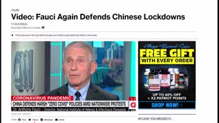 Fauci Again Defends Chinese Lockdowns, Apple Turned Off Protest Communication & MORE